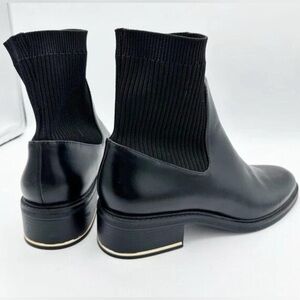 Zara Black Sock Ankle Boots